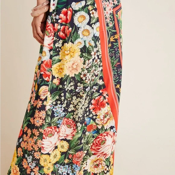 Farm Rio for Anthropologie Fiji Floral Midi maxi Skirt - Multicolor - Picture 4 of 8